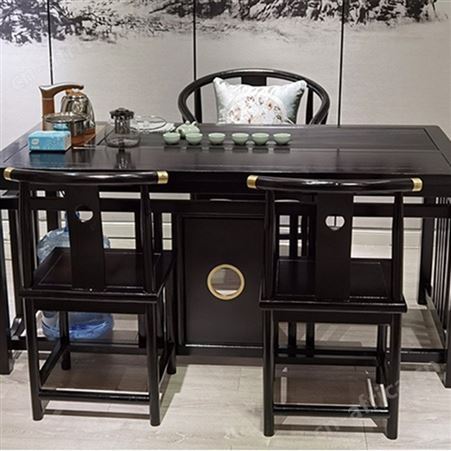 实木泡茶台 朴舍艺品 新中式实木茶台 古朴典雅
