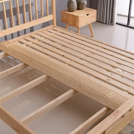 厂家直营实木床1.8米双人床 家用小户型家具价格 北欧1.5米单人床现代简约公主床