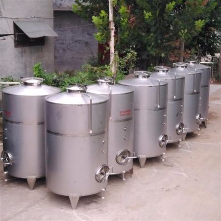 5000斤2019新品果酒发酵罐  葡萄酒储存发酵罐 酒容器 新型发酵罐 双层夹套恒温搅拌化工罐密封罐